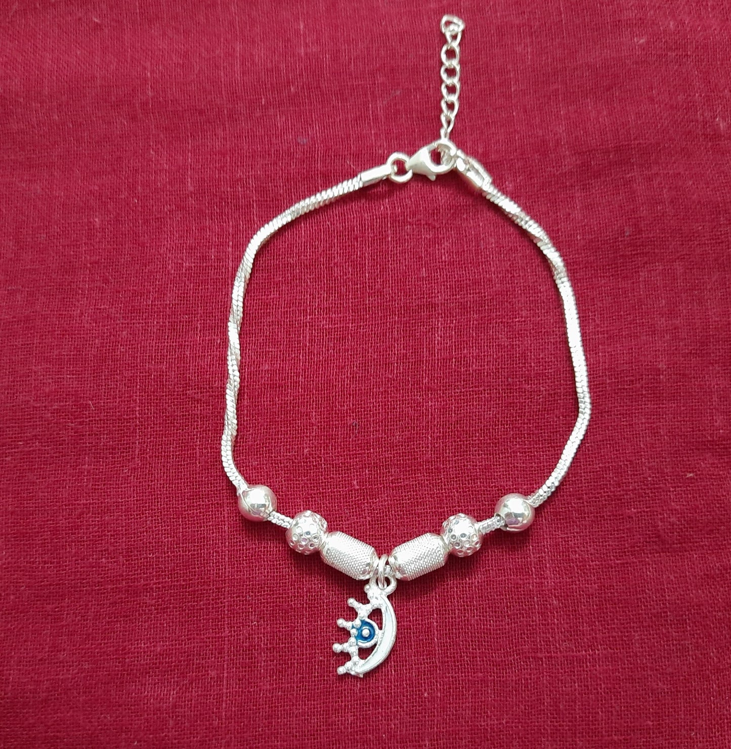 92.5 Silver Evils Eye Bracelet