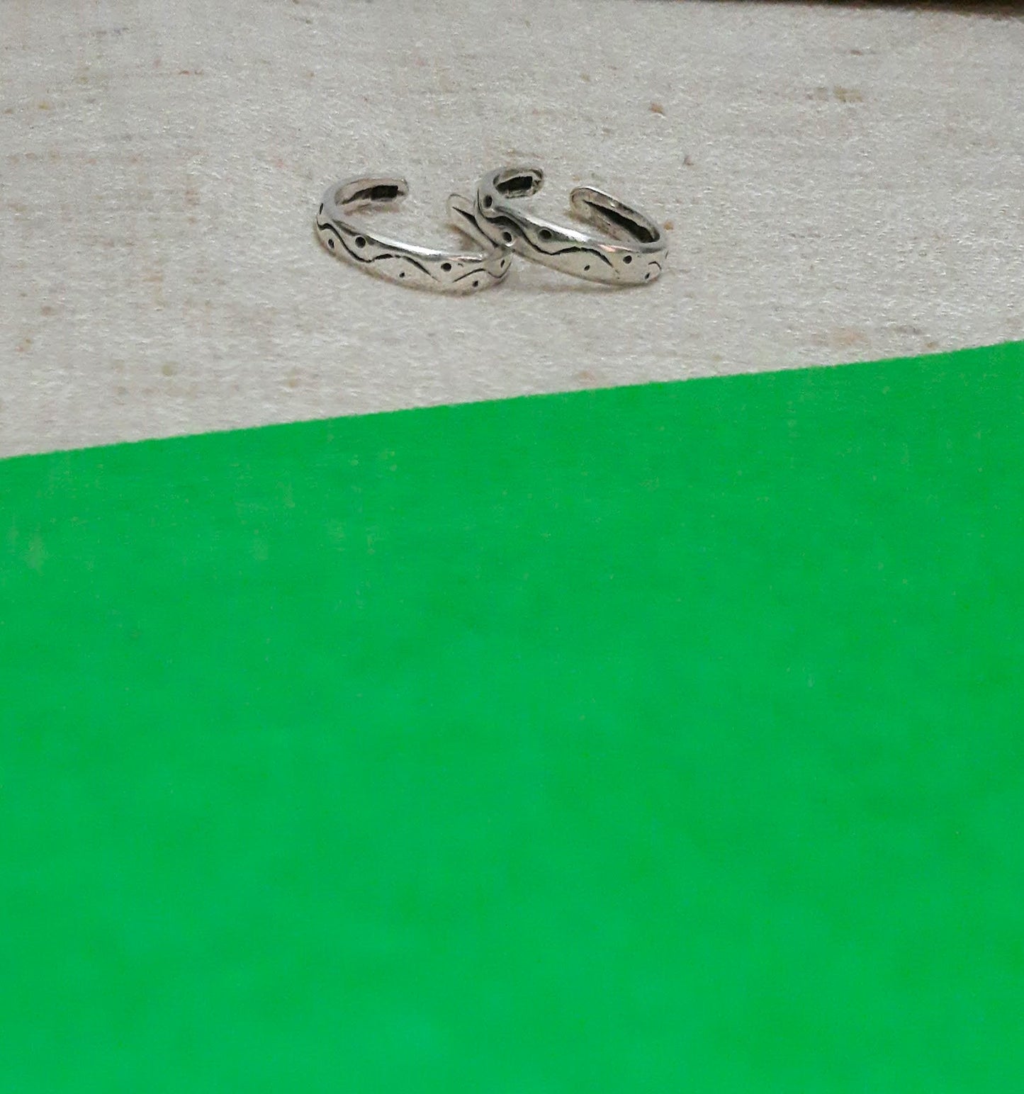 92.5 silver oxidized toe rings