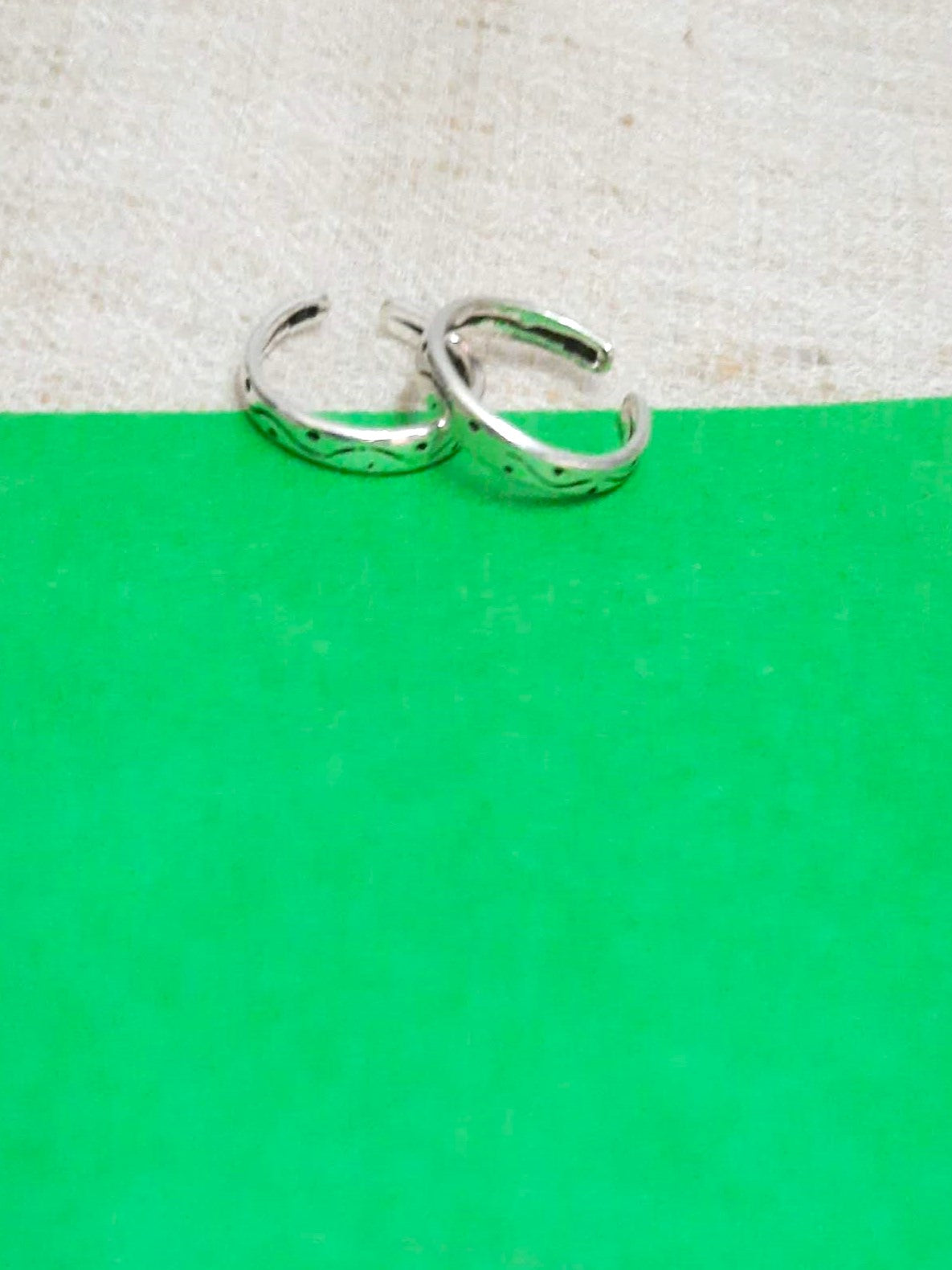 92.5 silver oxidized toe rings