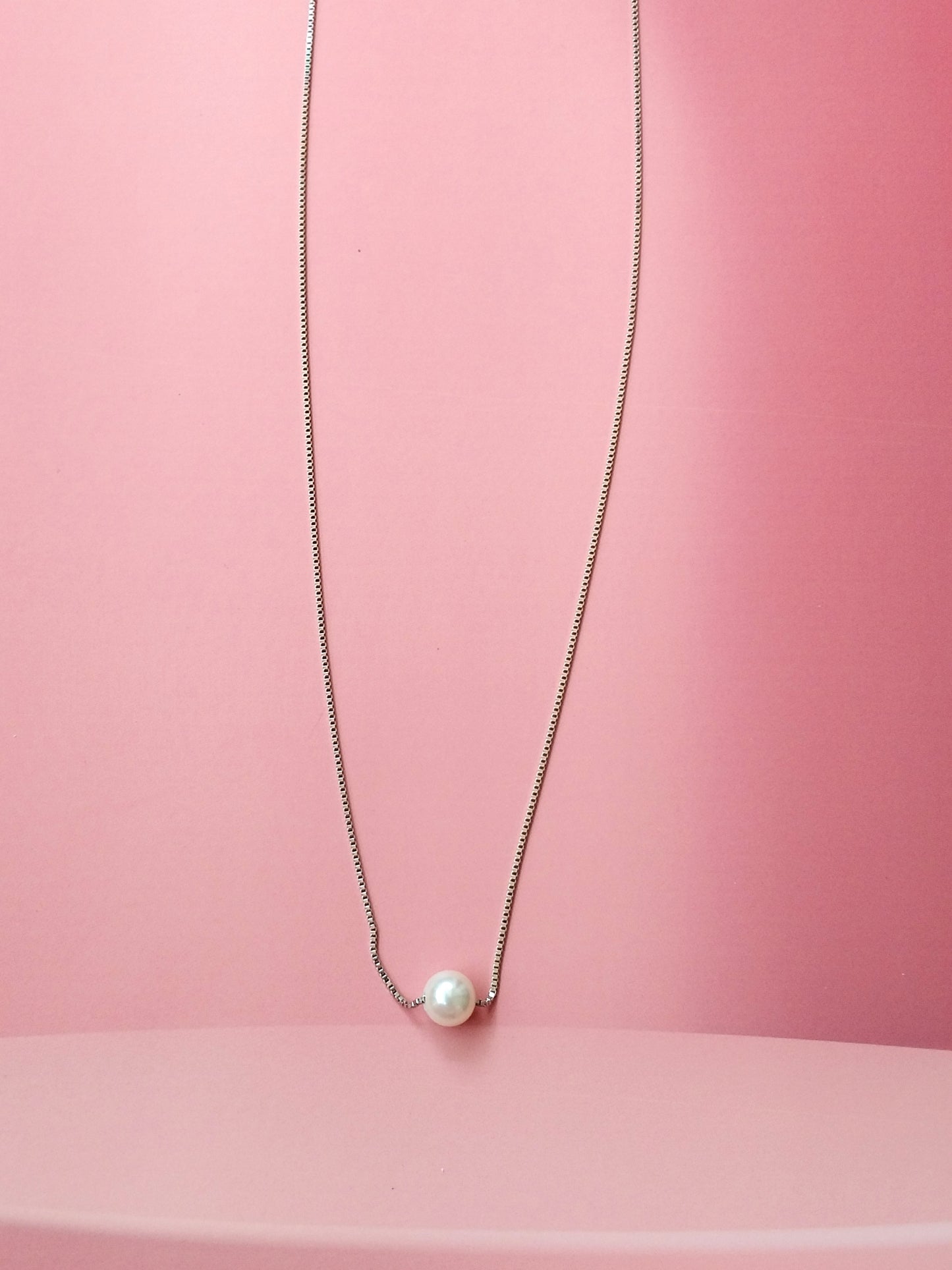 92.5 pure silver pearl pendant chain | Allure Trinkets