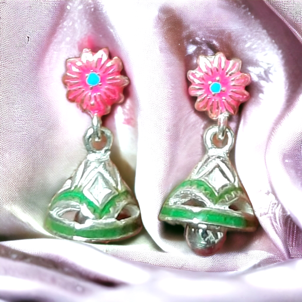 92.5 silver jhumki earring