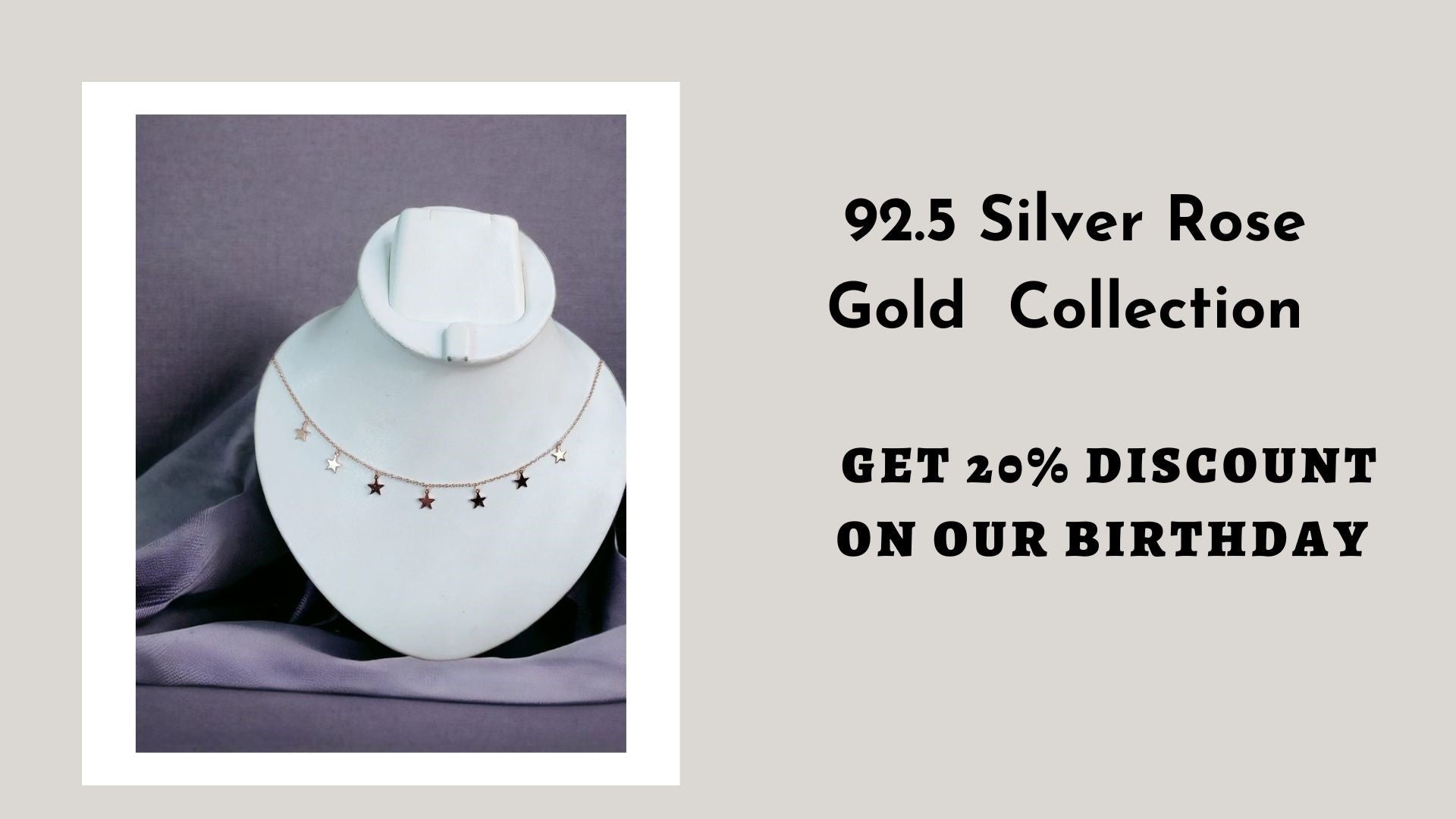 92.5 silver rose gold star pendant chain