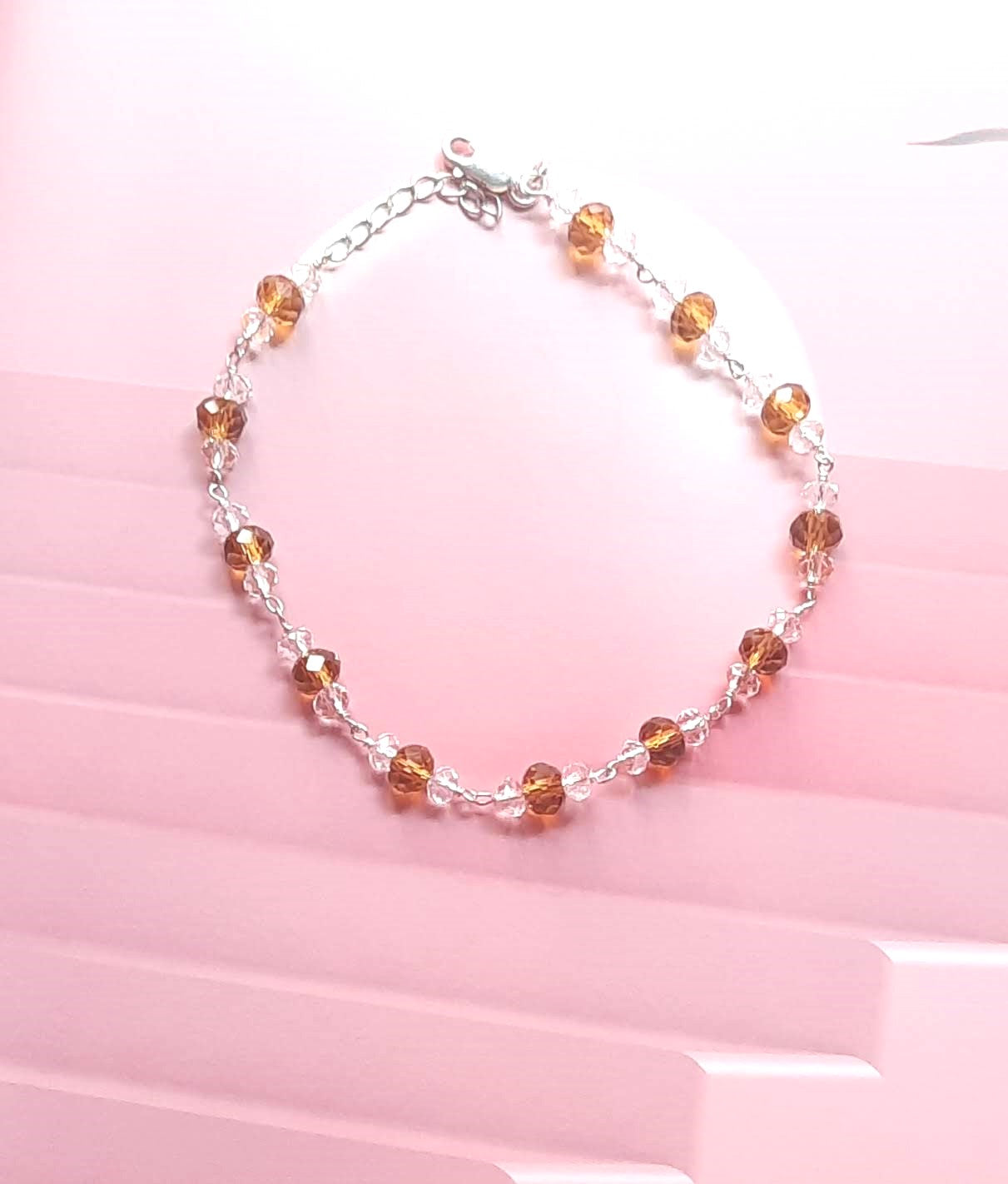 92.5 Silver Yellow Crystal Bracelet | Allure Trinkets