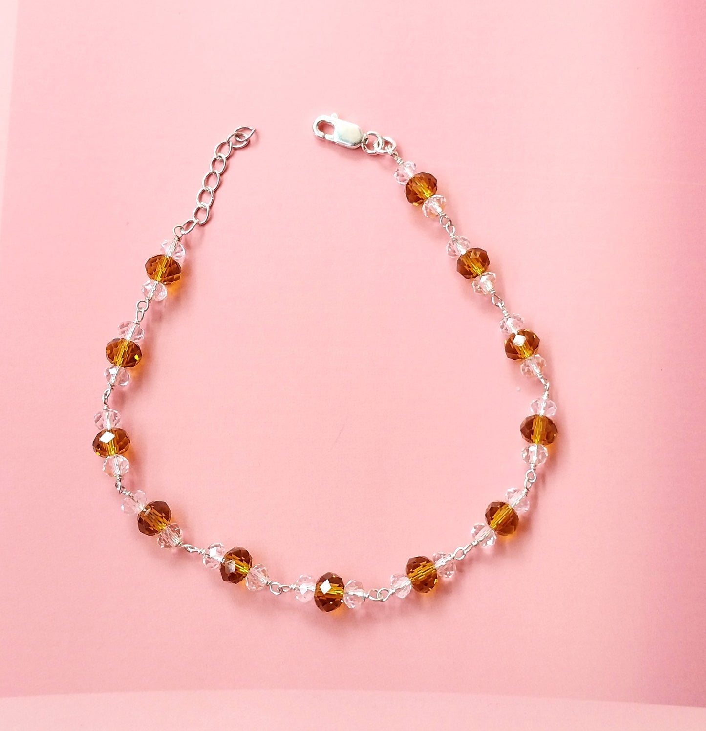 92.5 Silver Yellow Chain Bracelet | Allure Trinkets