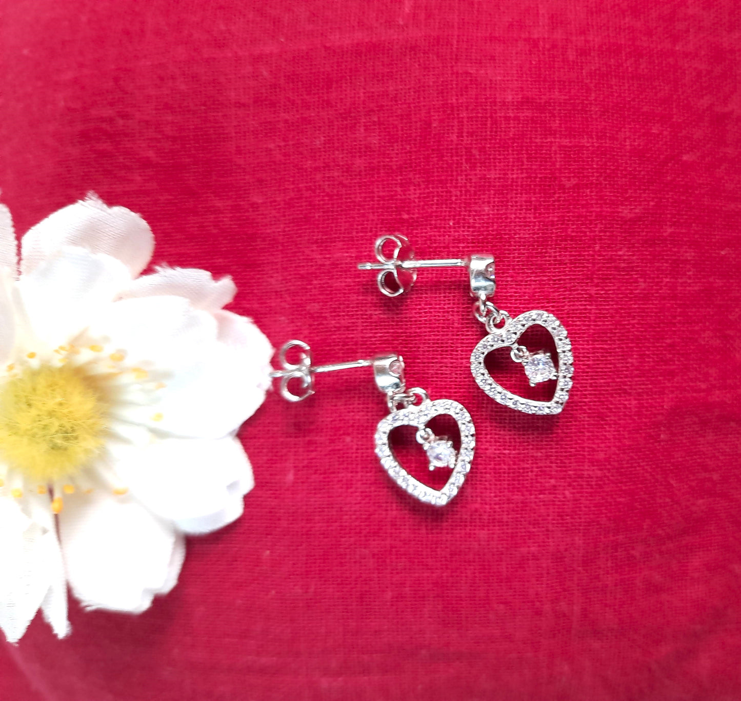 92.5 silver heart earrings | Allure Trinkets
