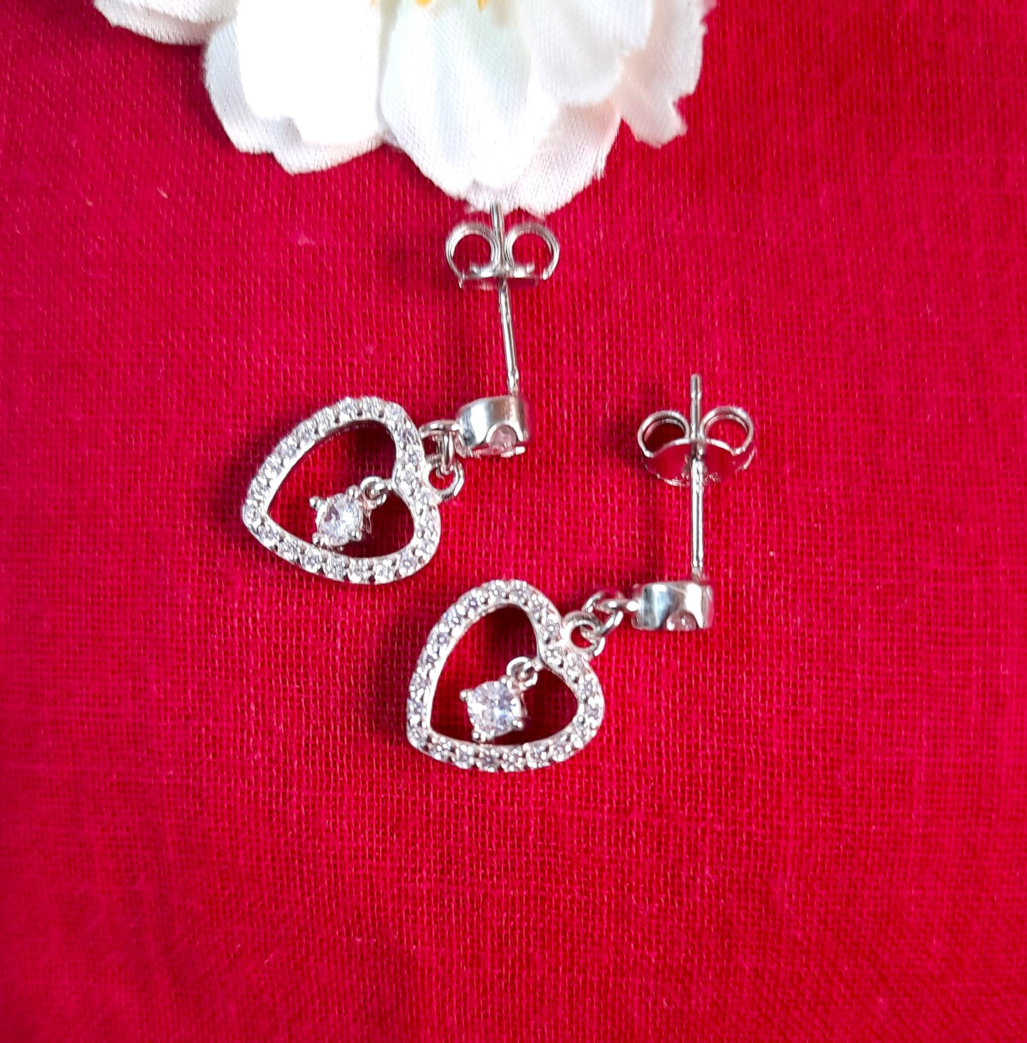 92.5 silver heart earrings | Allure Trinkets