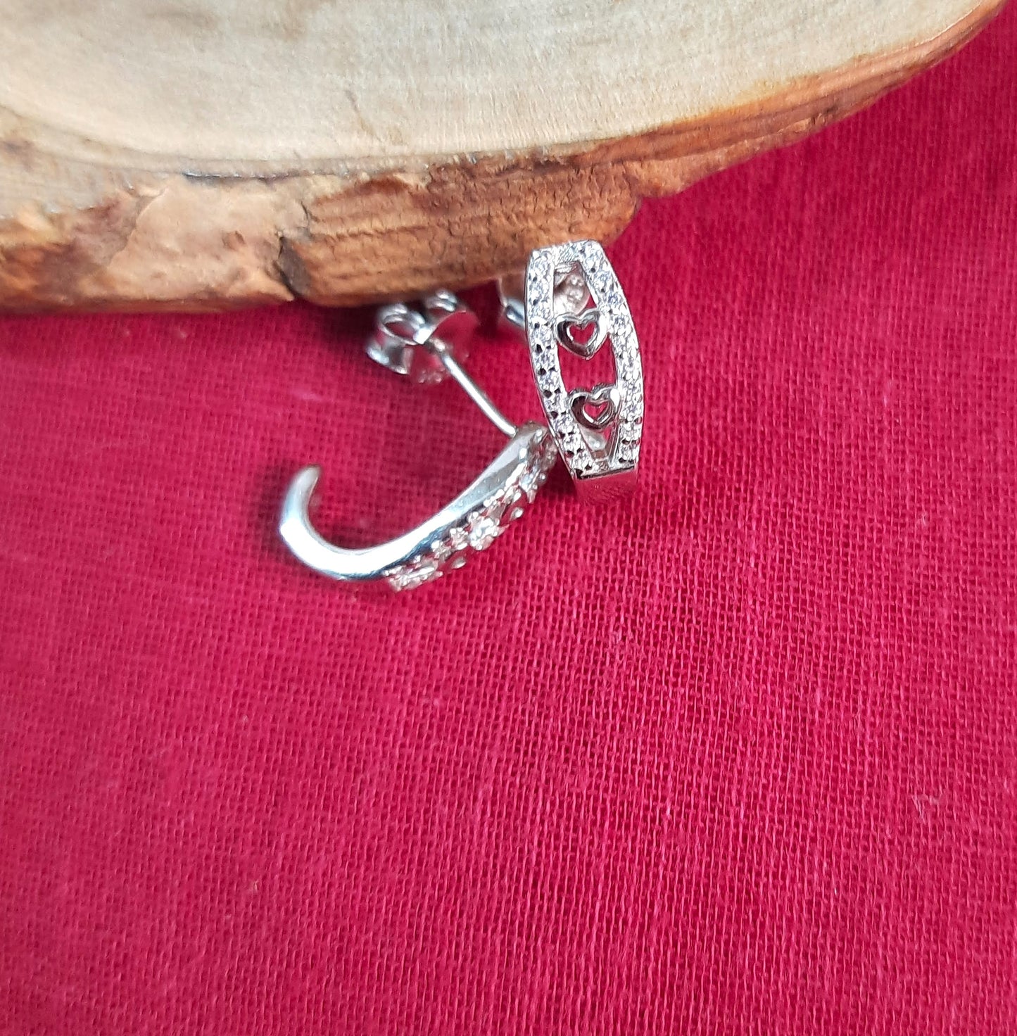 92.5 silver heart earrings online | Allure Trinkets