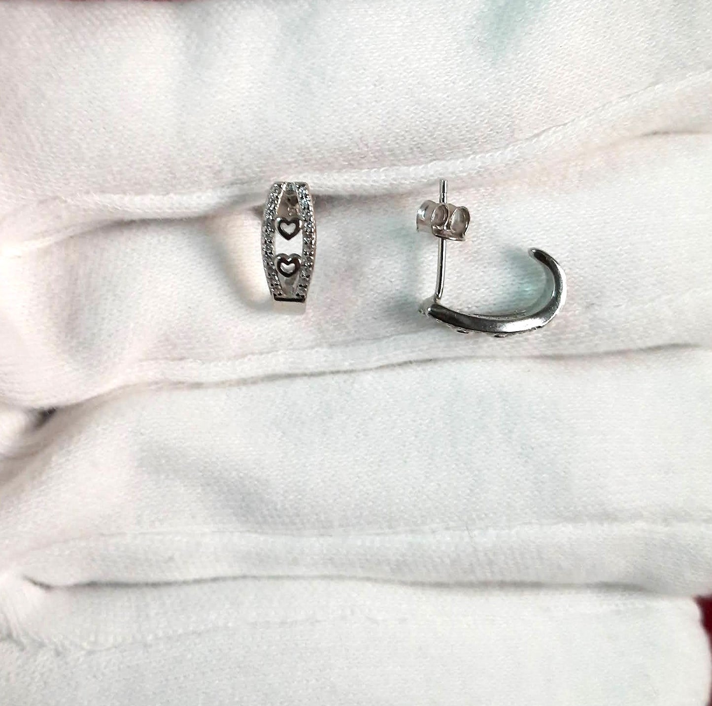 92.5 silver heart earrings online | Allure Trinkets