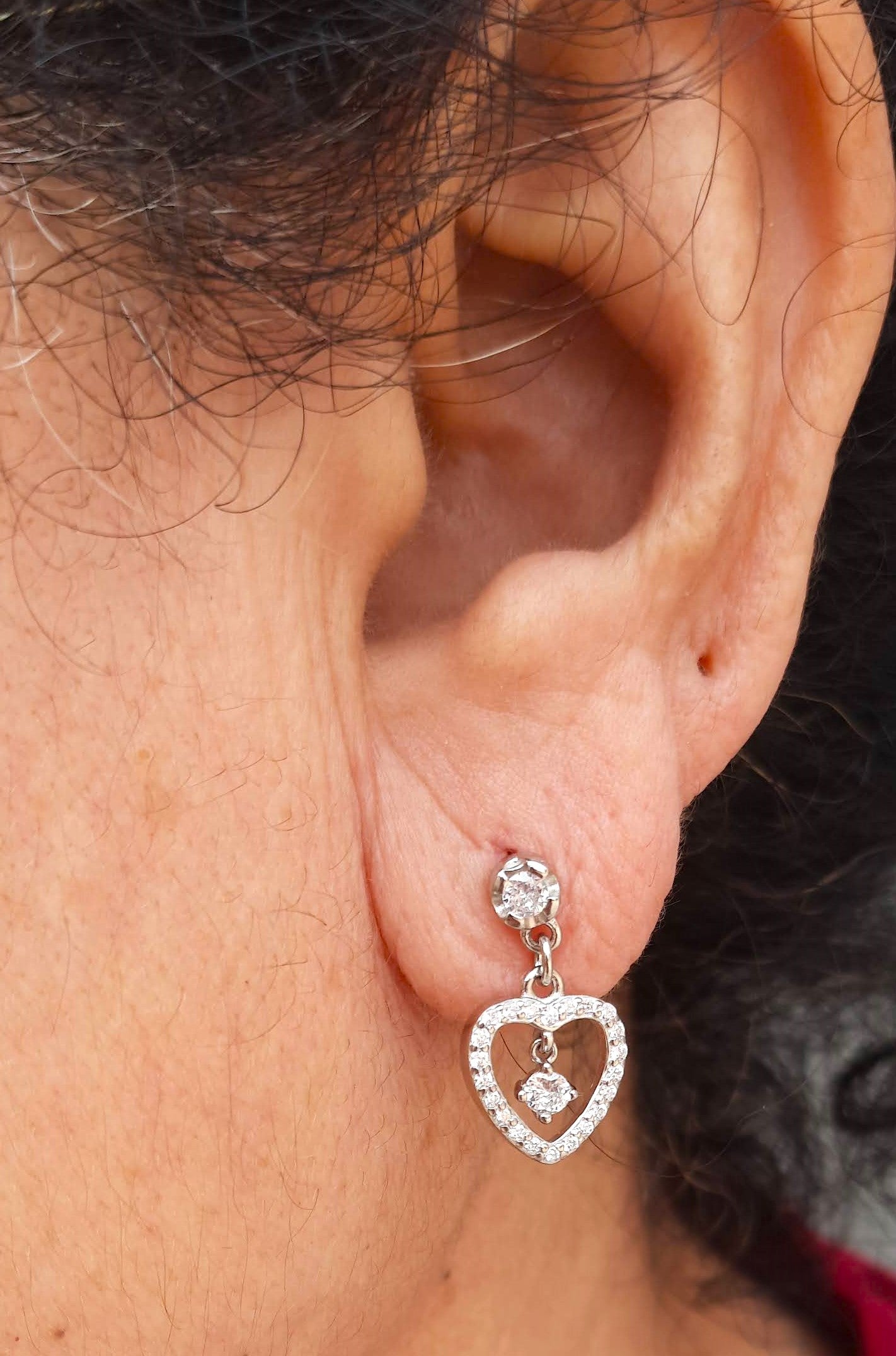 92.5 silver heart earrings | Allure Trinkets