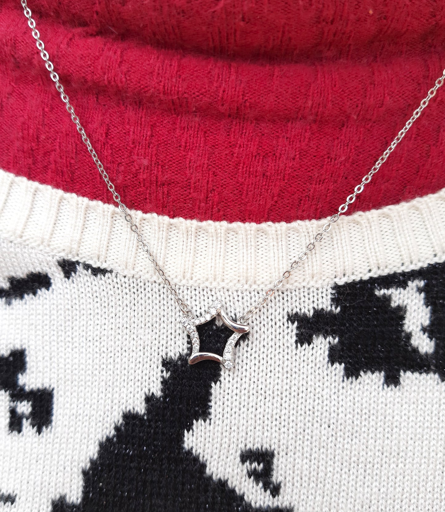92.5 silver allure star pendant chain