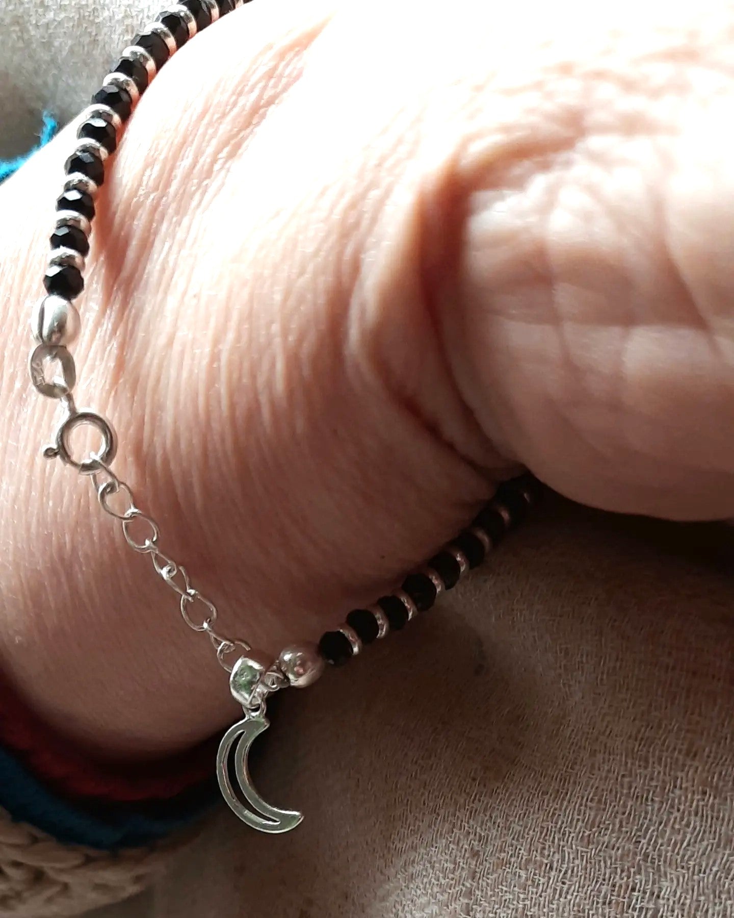 92.5 silver moon bracelet