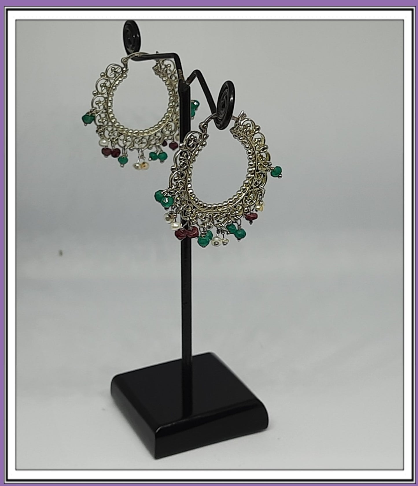 92.5 silver oxidized hoops | Allure Trinkets
