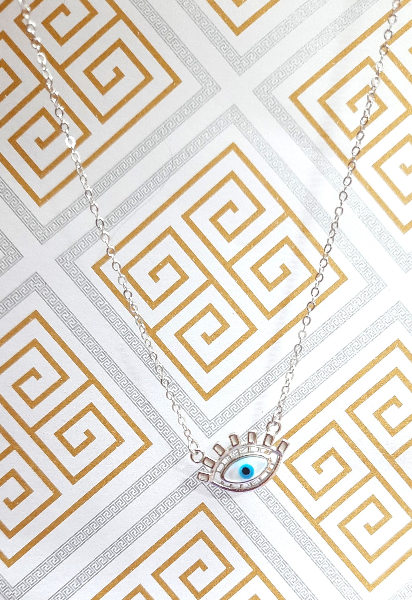 92.5 pure silver evils eye pendant chain | Allure Trinkets