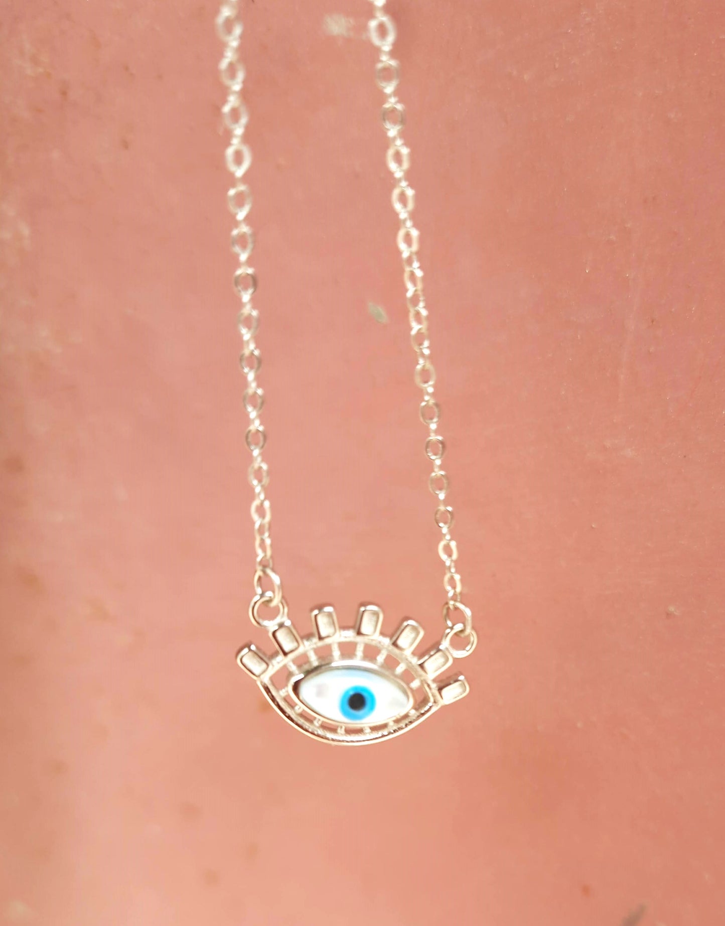 92.5 pure silver evil eye pendant chain | Allure Trinkets