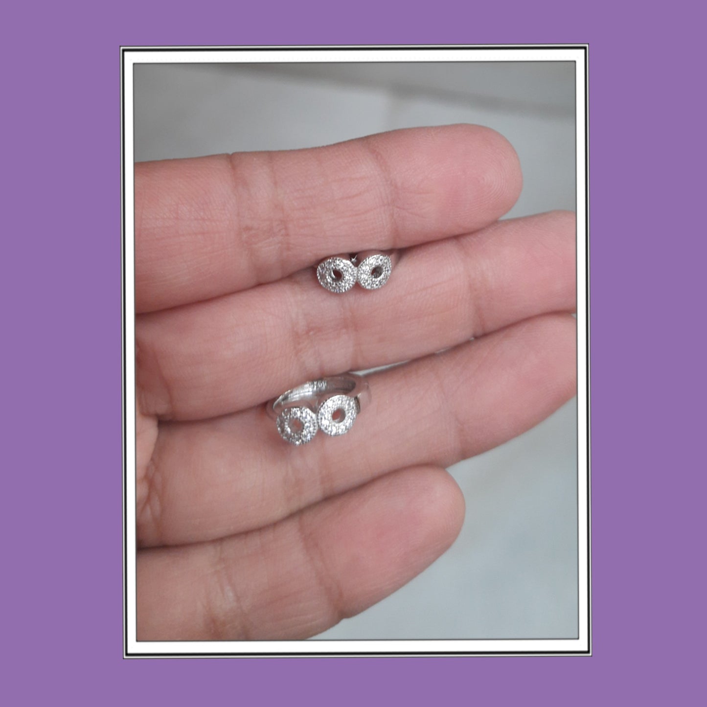 92.5 silver zircon infinite hoops | Allure Trinkets