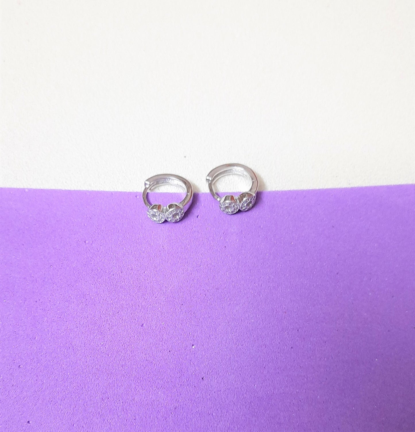 92.5 silver zircon infinite hoops | Allure Trinkets