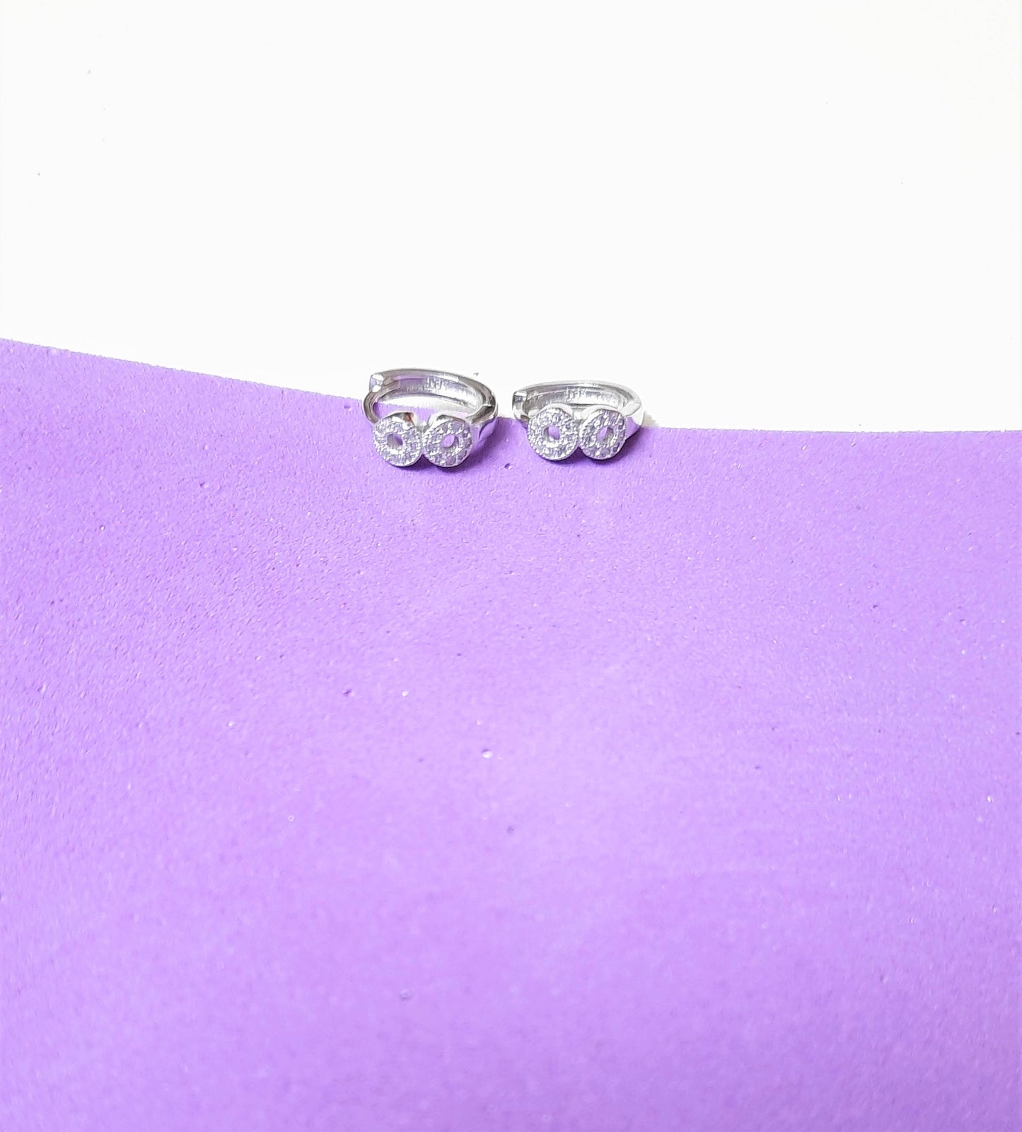 92.5 silver zircon infinite hoops | Allure Trinkets