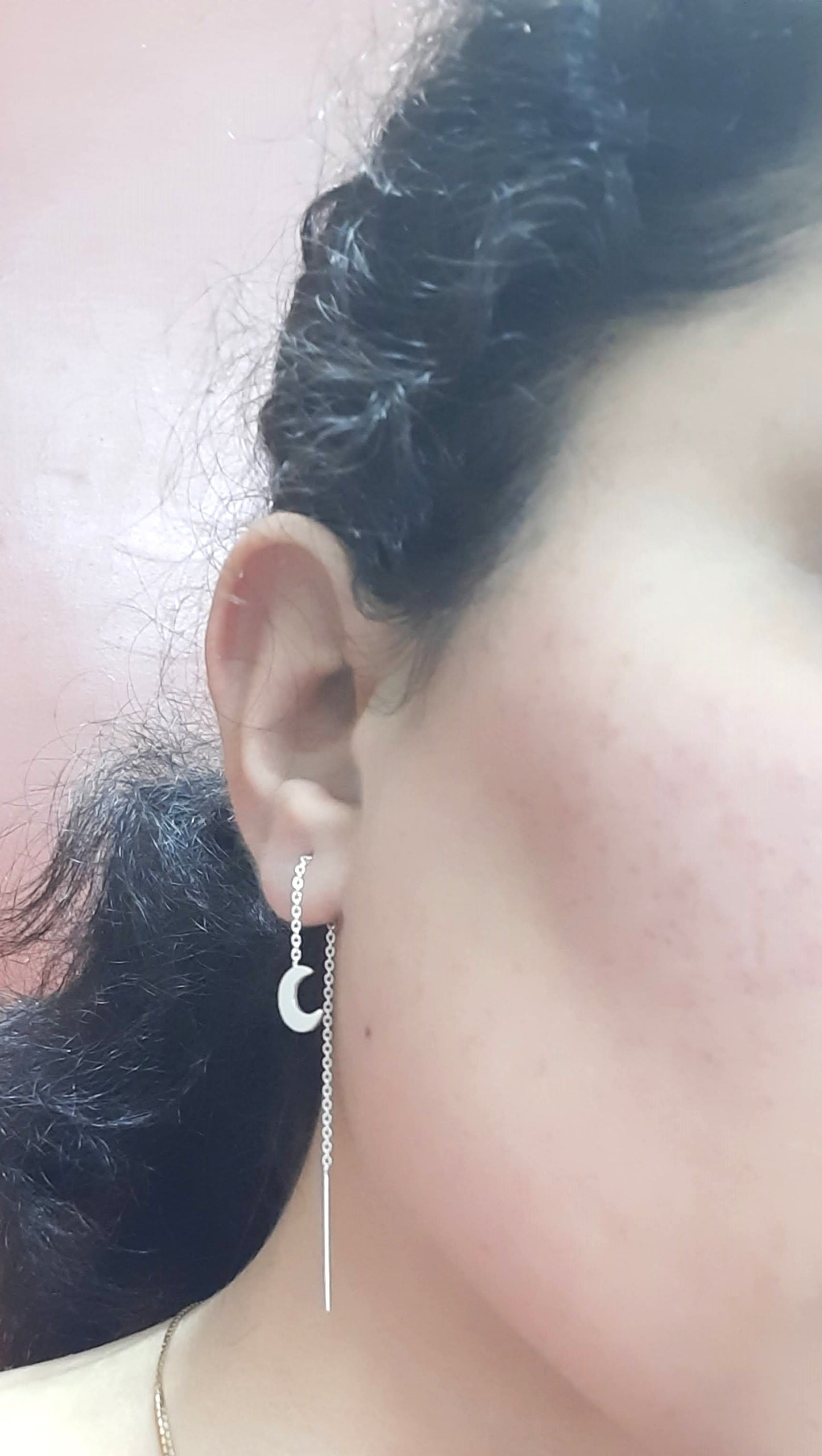 92.5 silver moon sui dhaga earings | Allure Trinkets