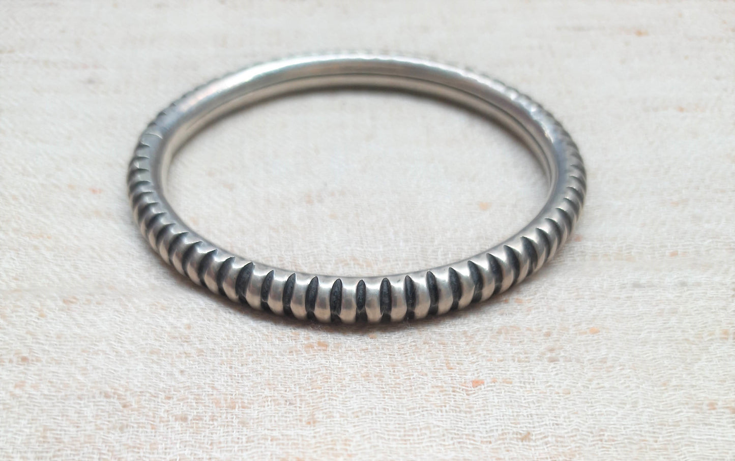 92.5 silver oxidized kada | Allure Trinkets