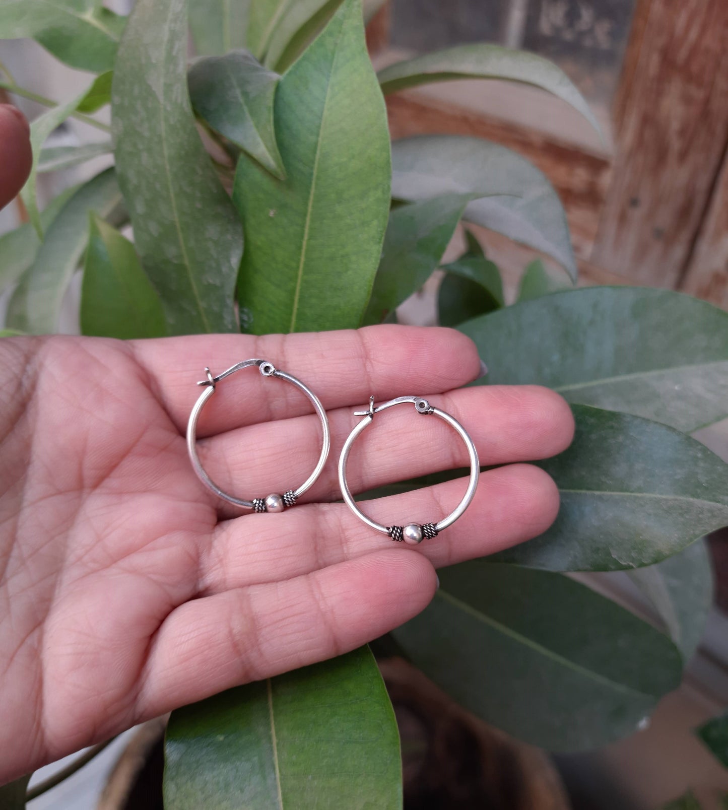 92.5 silver oxidized hoops | Allure Trinkets