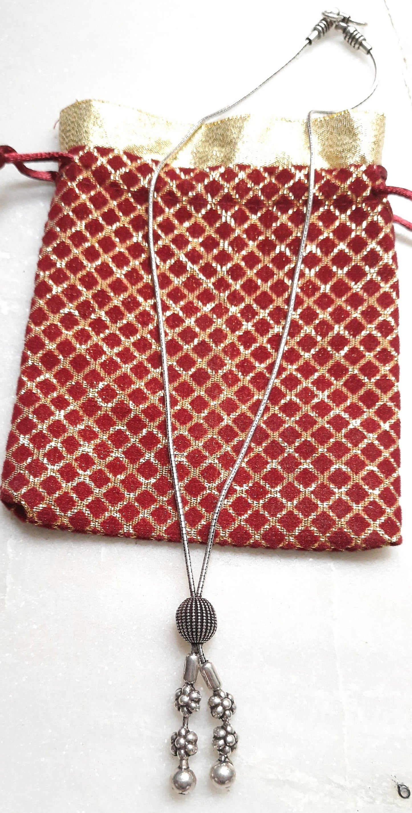 92.5 silver oxidized Ball floral Neckpiece | Allure Trinkets