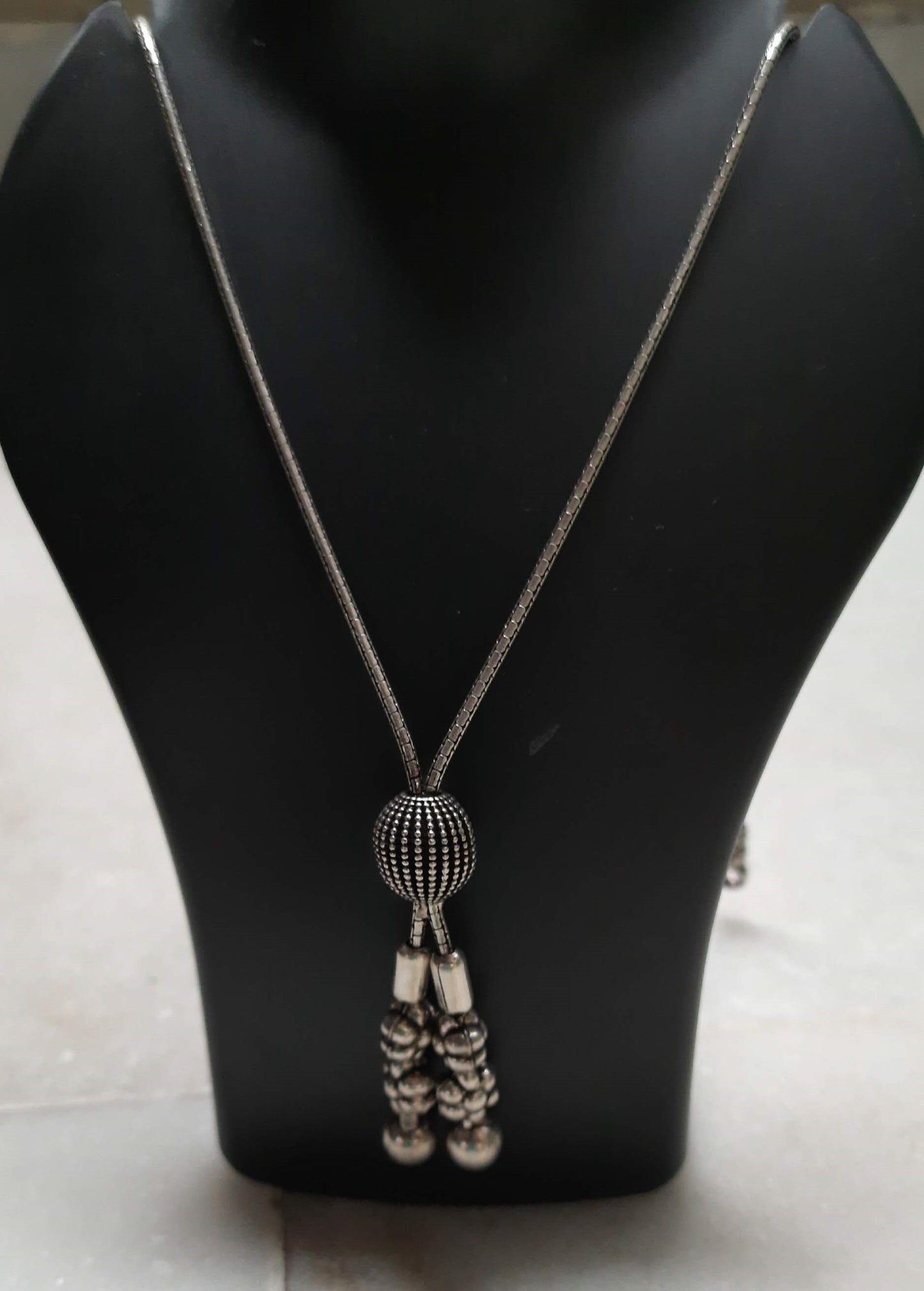 92.5 silver oxidized Ball floral Neckpiece | Allure Trinkets