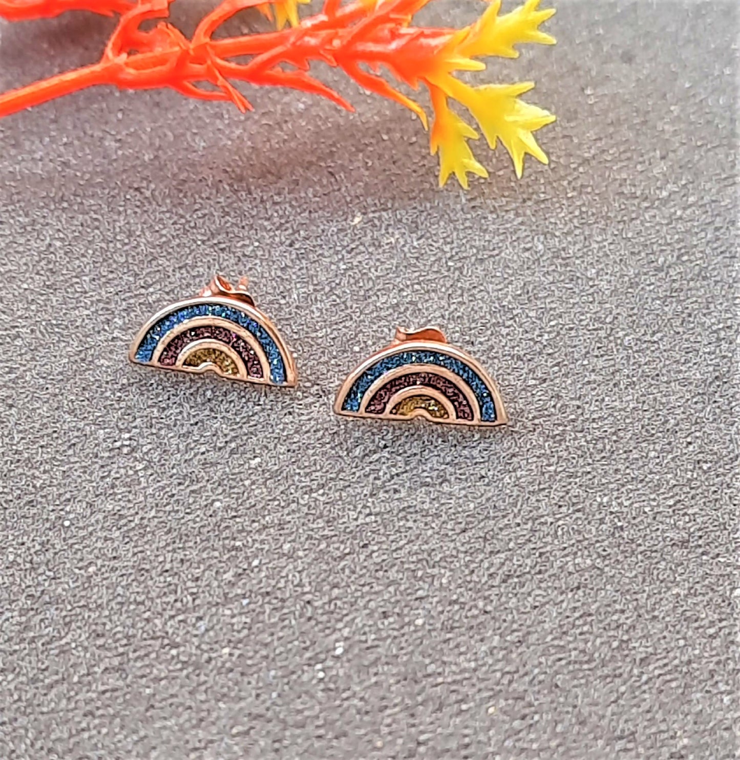 92.5 silver rainbow earrings