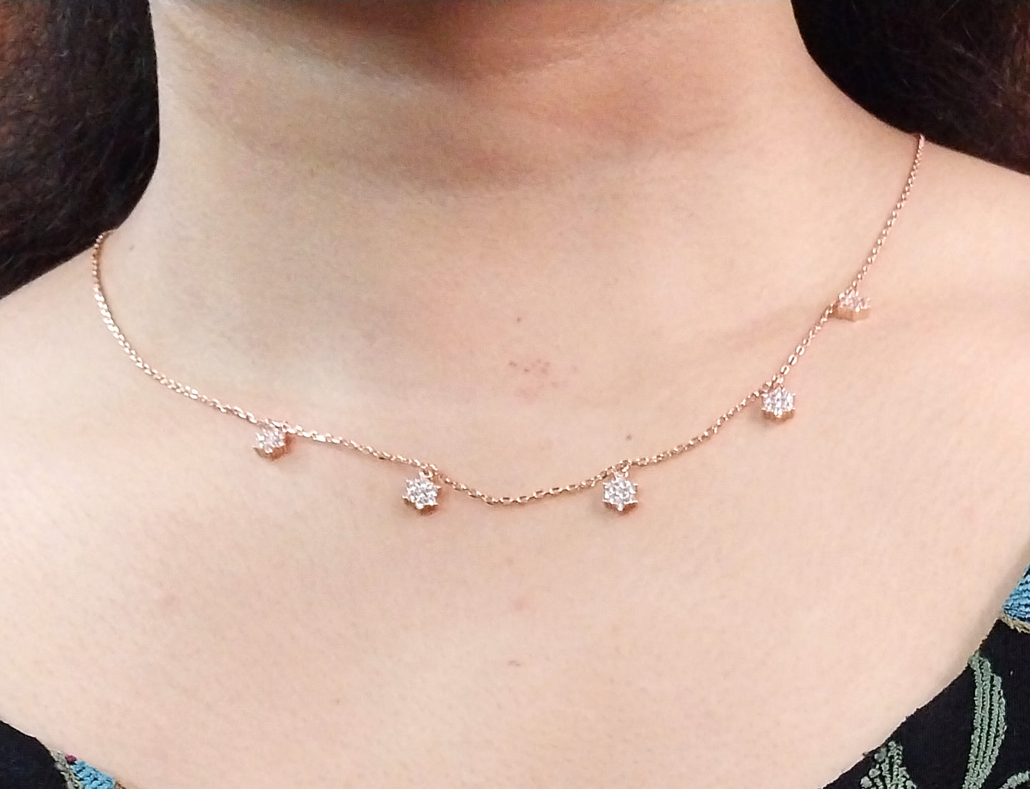 92.5 silver zircon necklace | Allure Trinkets