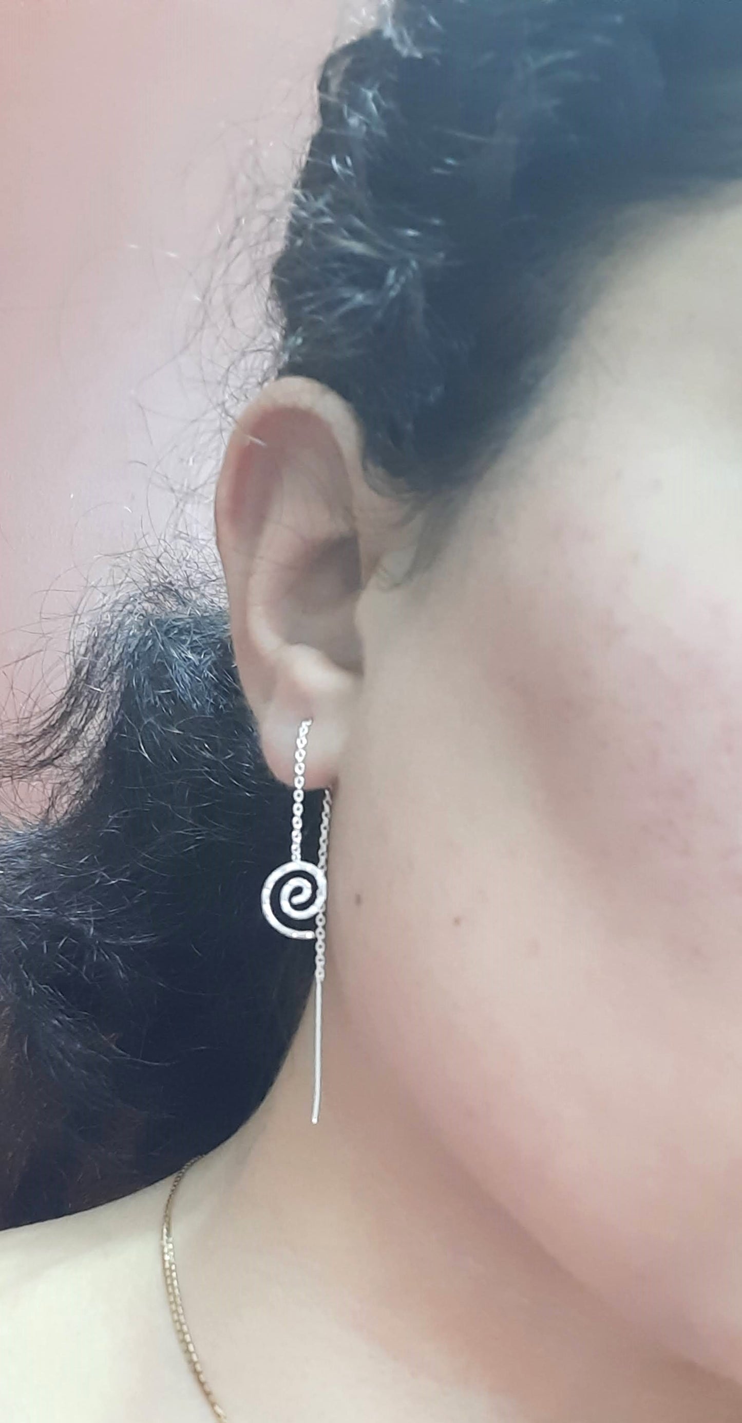92.5 silver round sui dhaga earings | Allure Trinkets