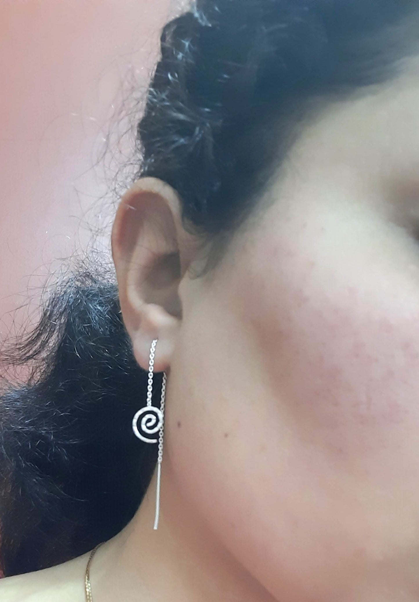 92.5 silver round sui dhaga earings | Allure Trinkets