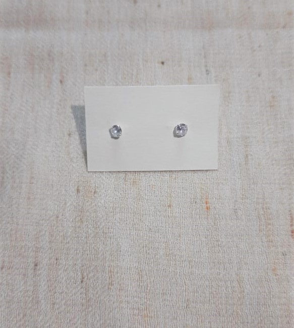 Hallmarked Pure 92.5 Silver AD Dot Earings