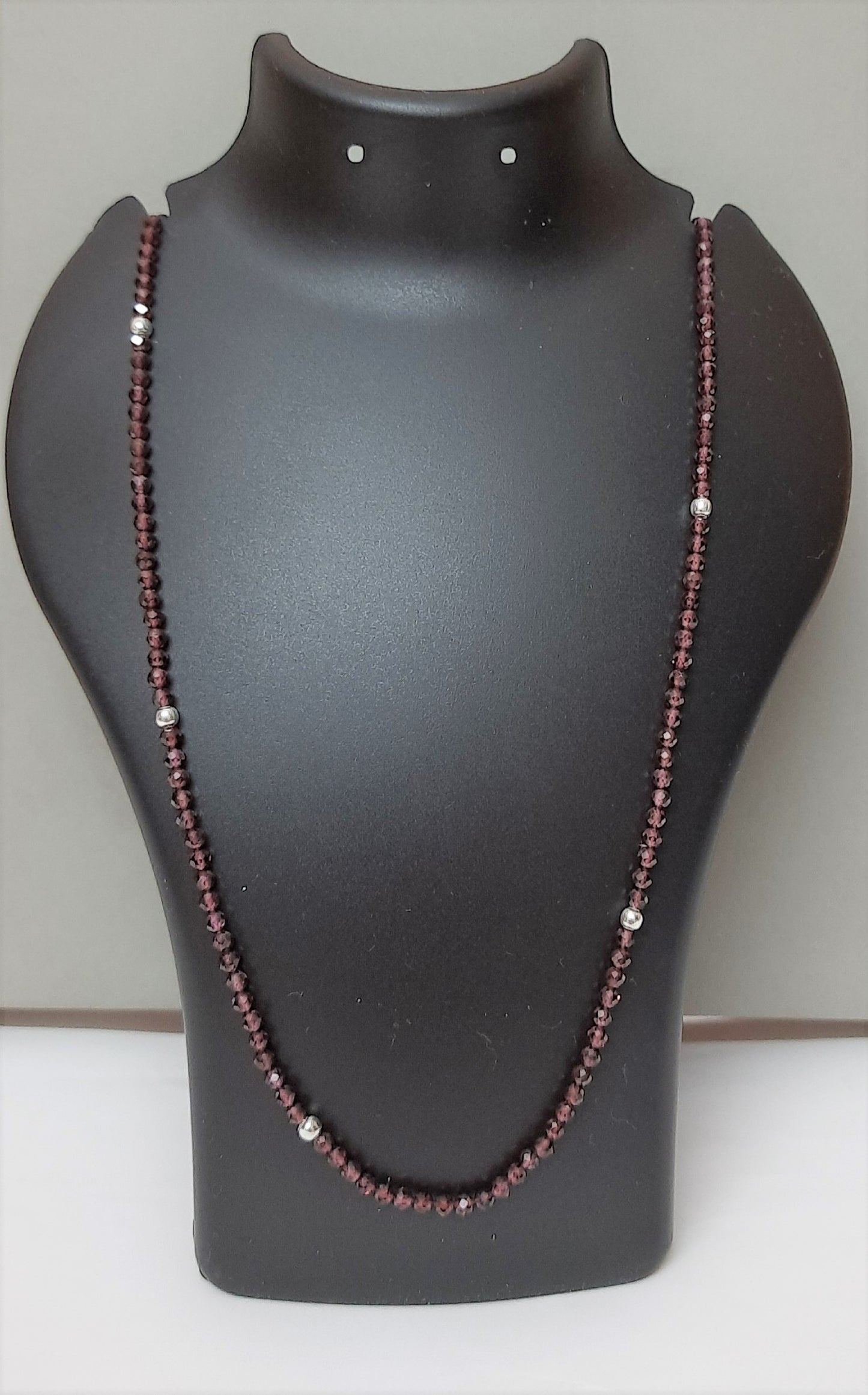 Hallmarked 92.5 Pure Silver Roma Garnet Neckpiece
