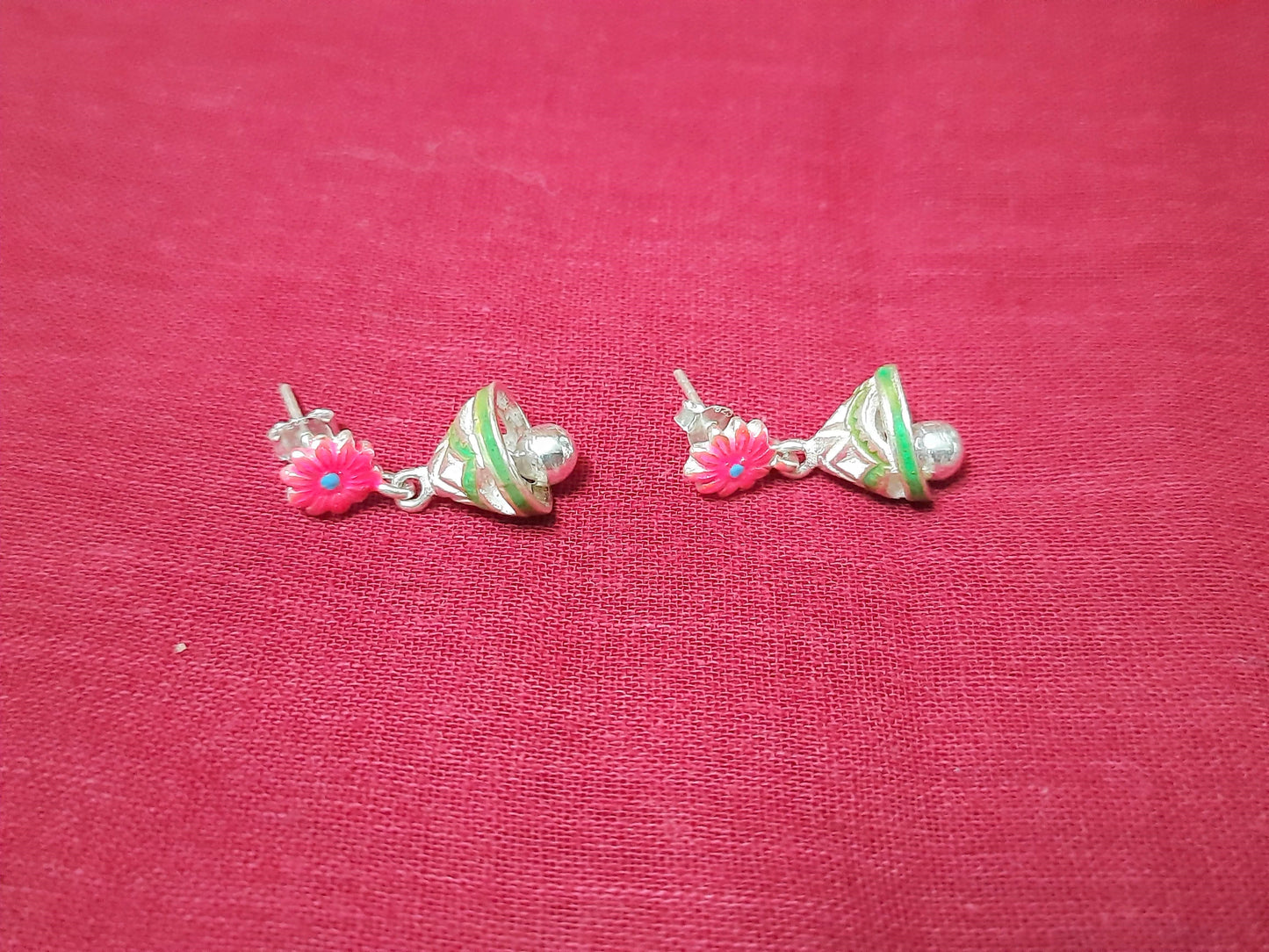 92.5 silver jhumki earrings