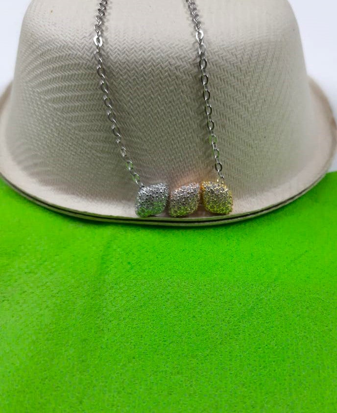 92.5 silver zircon pendant chain
