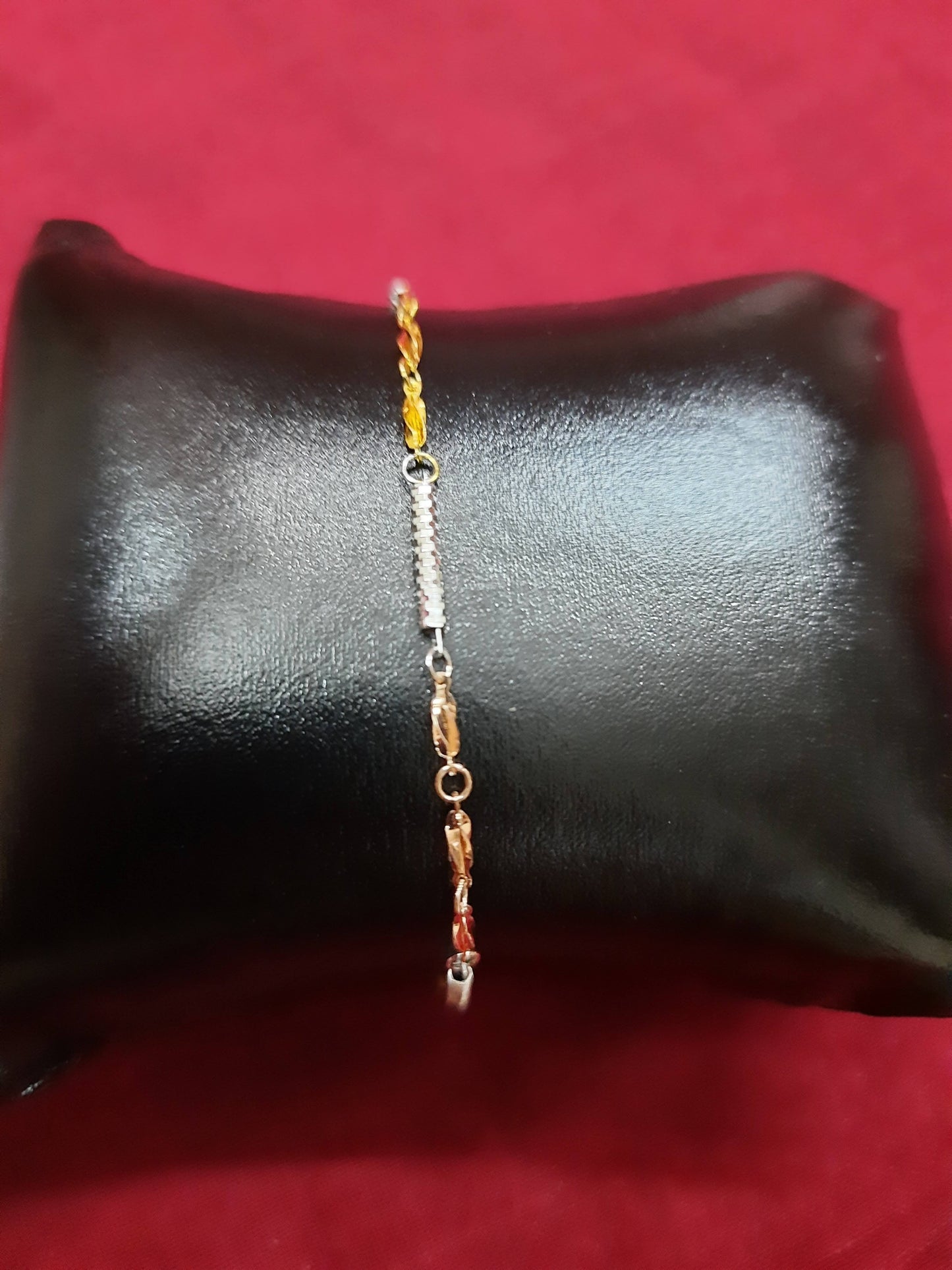 92.5 silver rosegold golden silver bracelet