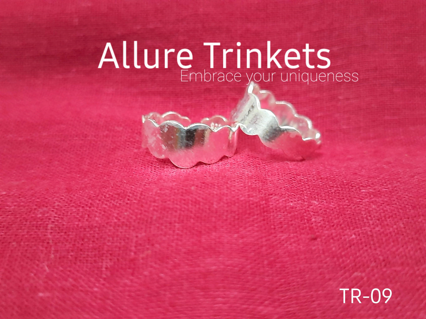 92.5 silver wavy toe rings