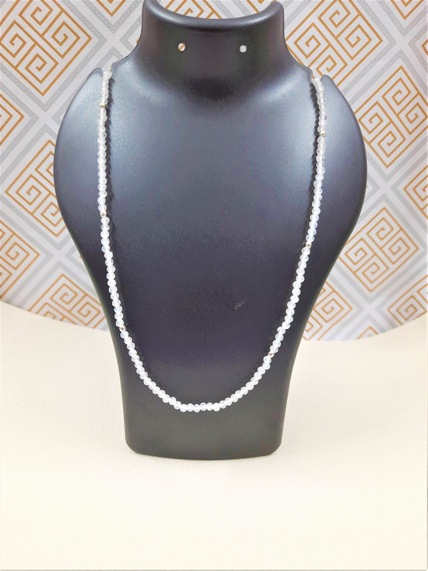 Hallmarked 92.5 Pure Silver Roma White Rainbow Neckpiece