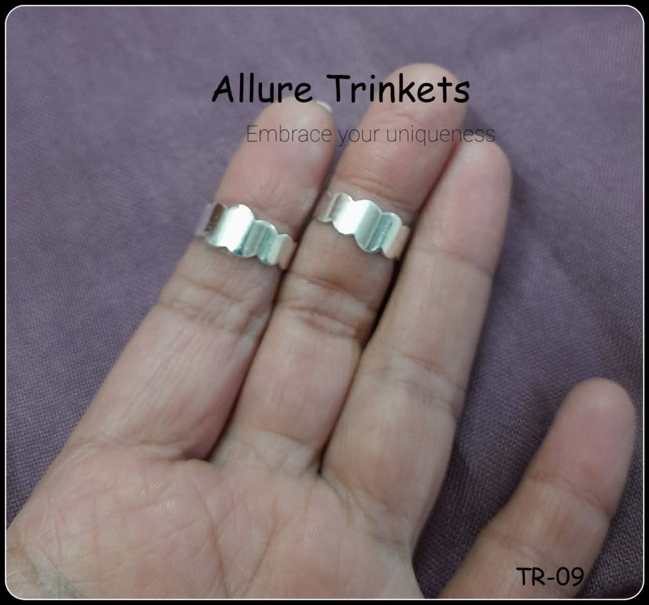 92.5 silver wavy toe rings