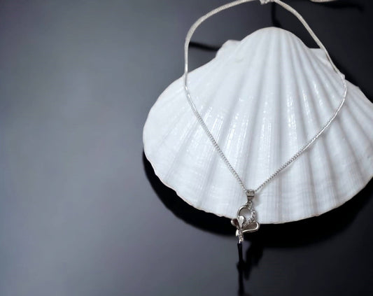 92.5 silver allure butterfly zircon pendant chain
