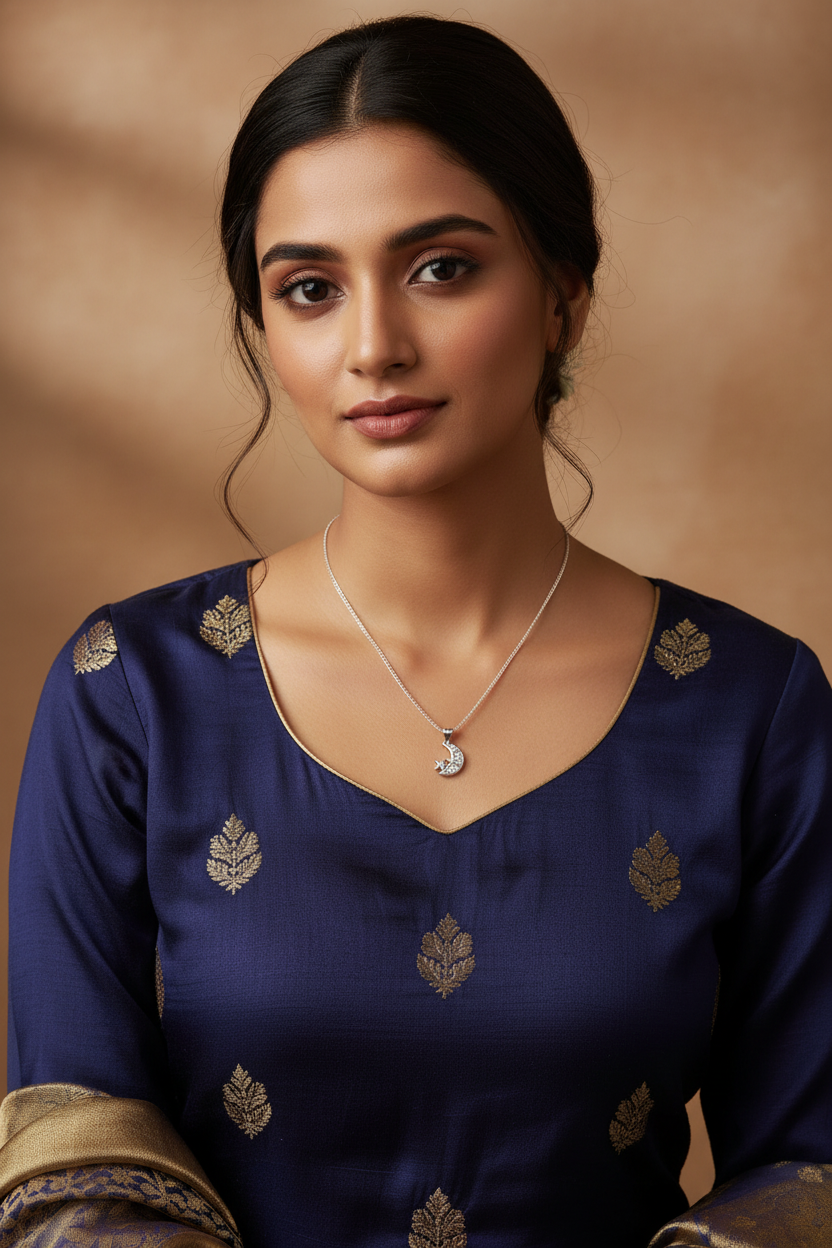 92.5 Sterling Silver Moonstar Necklace | Allure Trinkets 