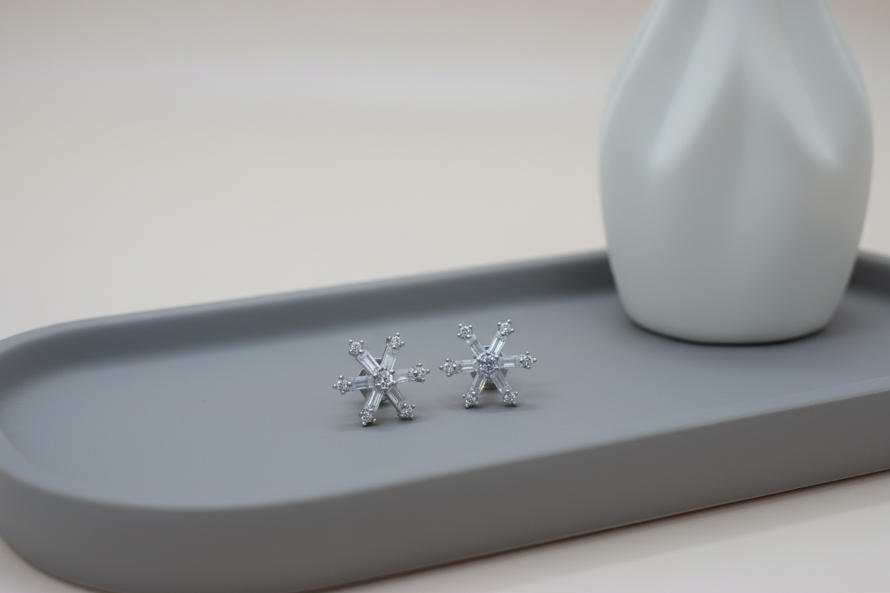92.5 Sterling Silver Star Earings | AllurecTrinkets 