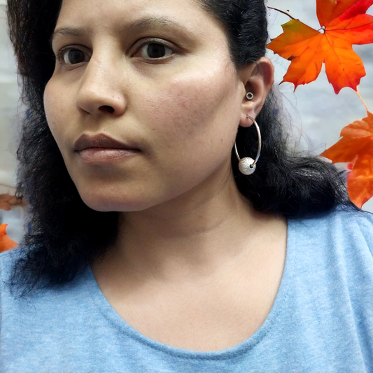92.5 silver deepati balls hoops | Allure Trinkets