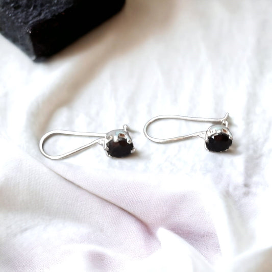 92.5 silver black hoops
