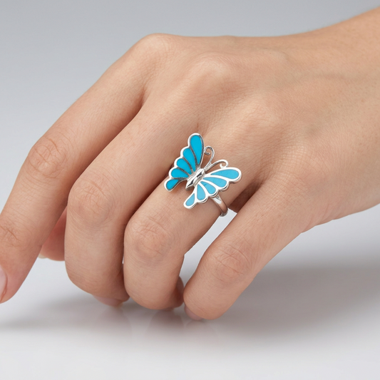 92.5 Silver Butterfly Ring | Allure Trinkets