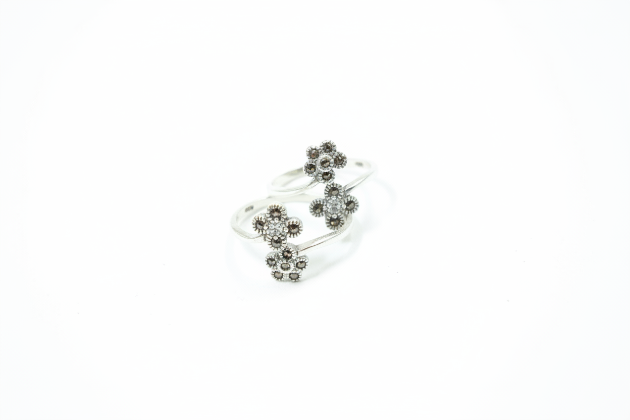 92.5 silver floral Teorings | Allure Trinkets 
