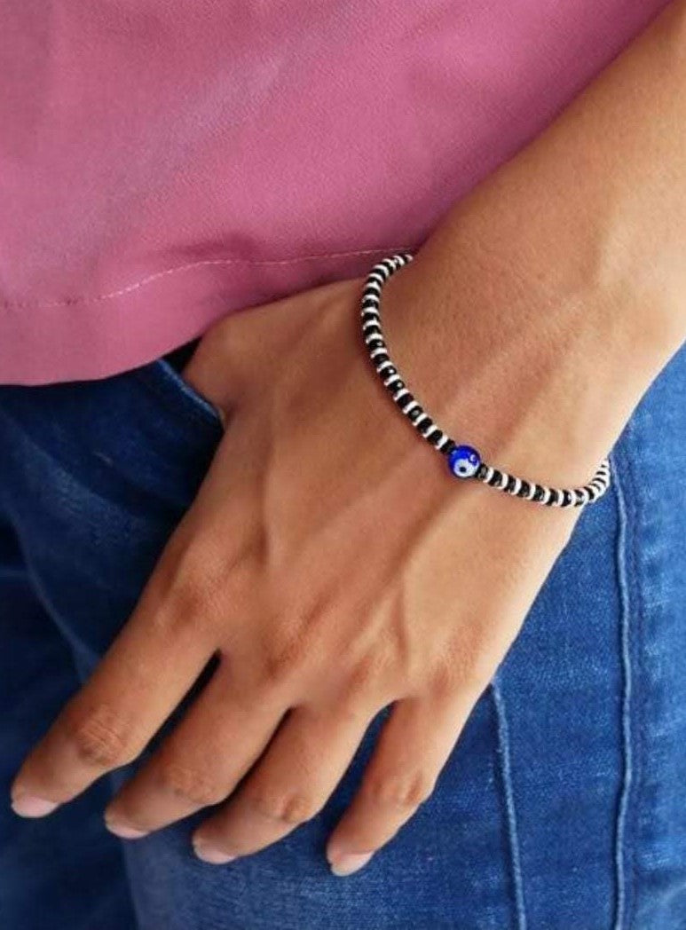 92.5 silver evils eyes bracelet