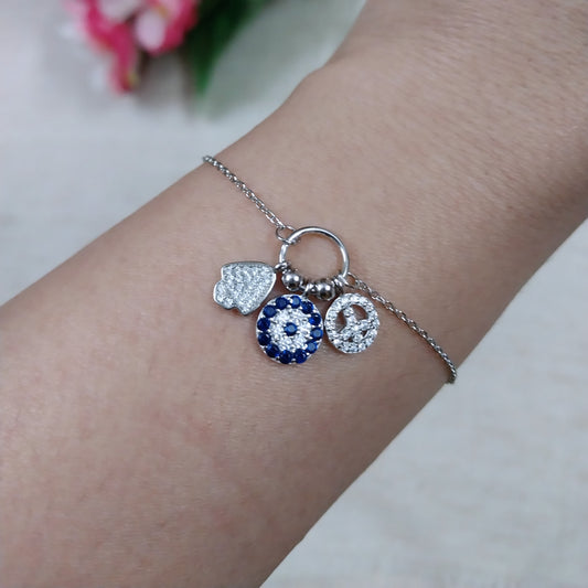 92.5 Silver Evils Eye Bracelets | AllureTrinkets 