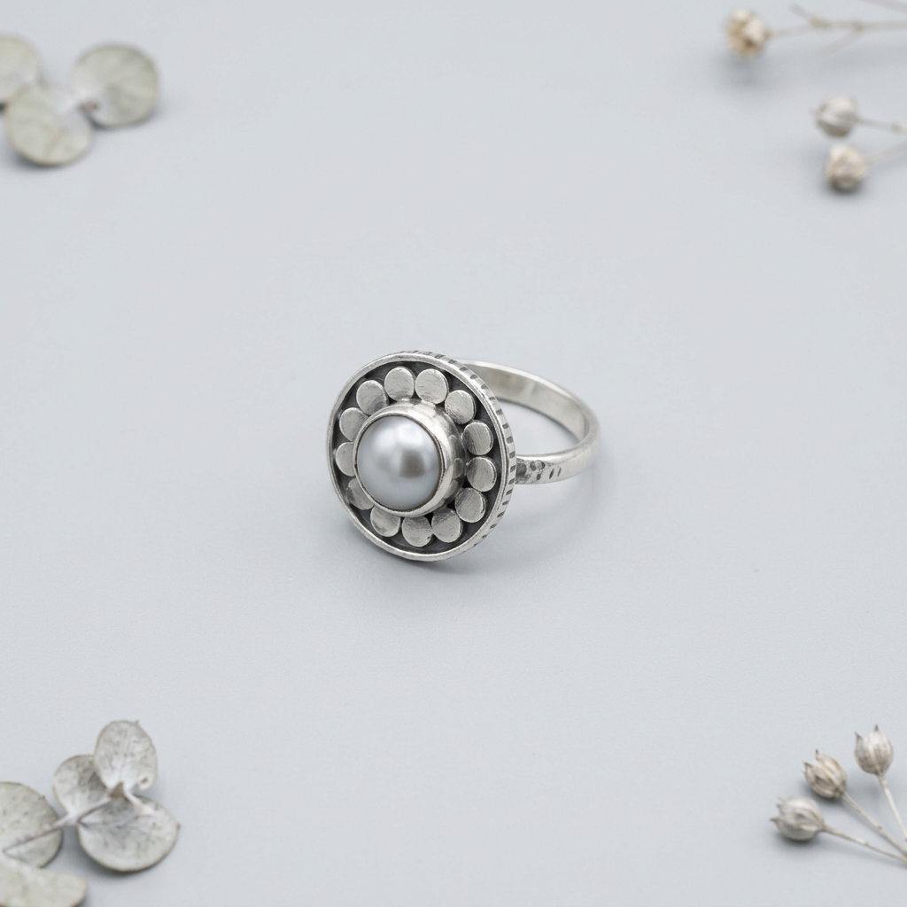92.5 pure silver pearl rings | Allure Trinkets