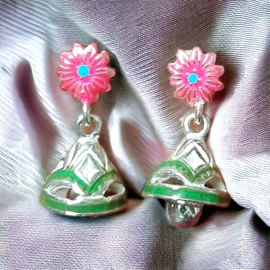 92.5 silver jhumki earring