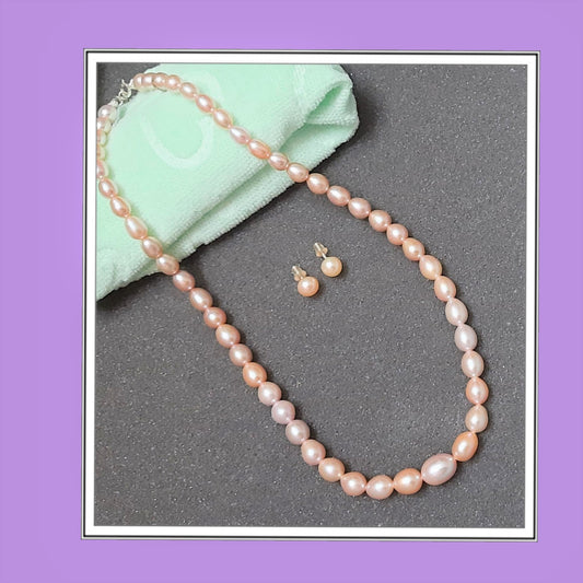 92.5 pure Silver  pearl necklace set | Allure Trinkets
